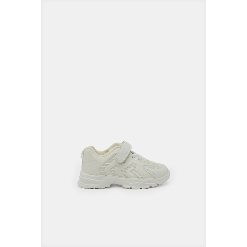 Infant Boys White Velcro Strap Trainer