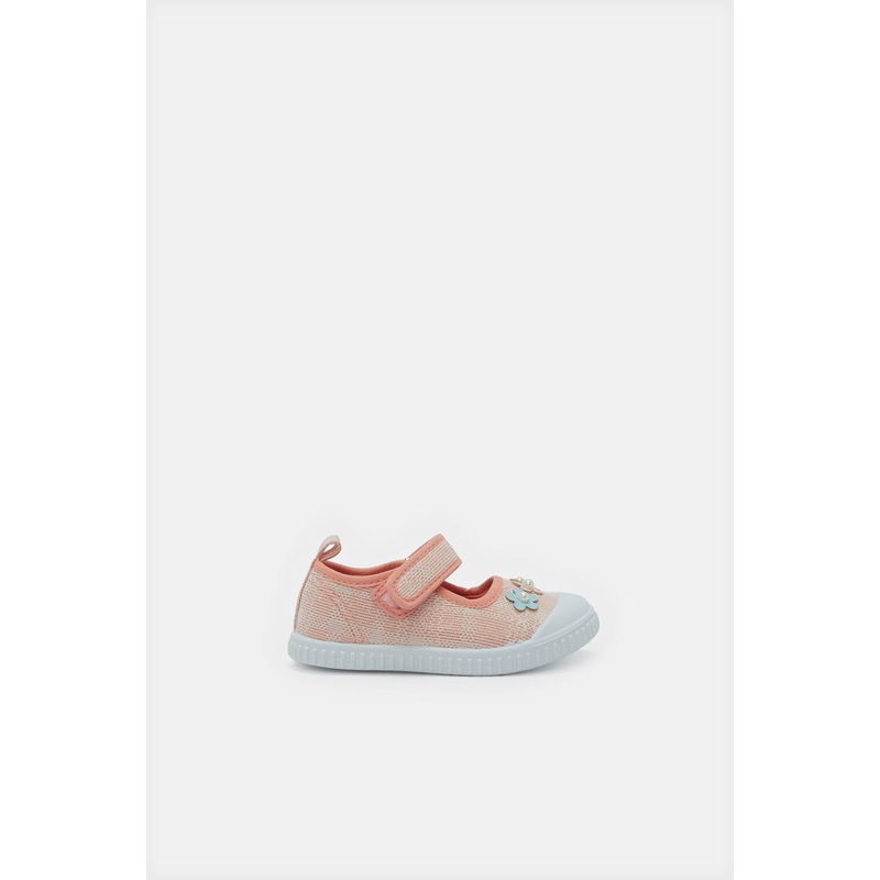 Infant Girls Pink Glitter Sneakers