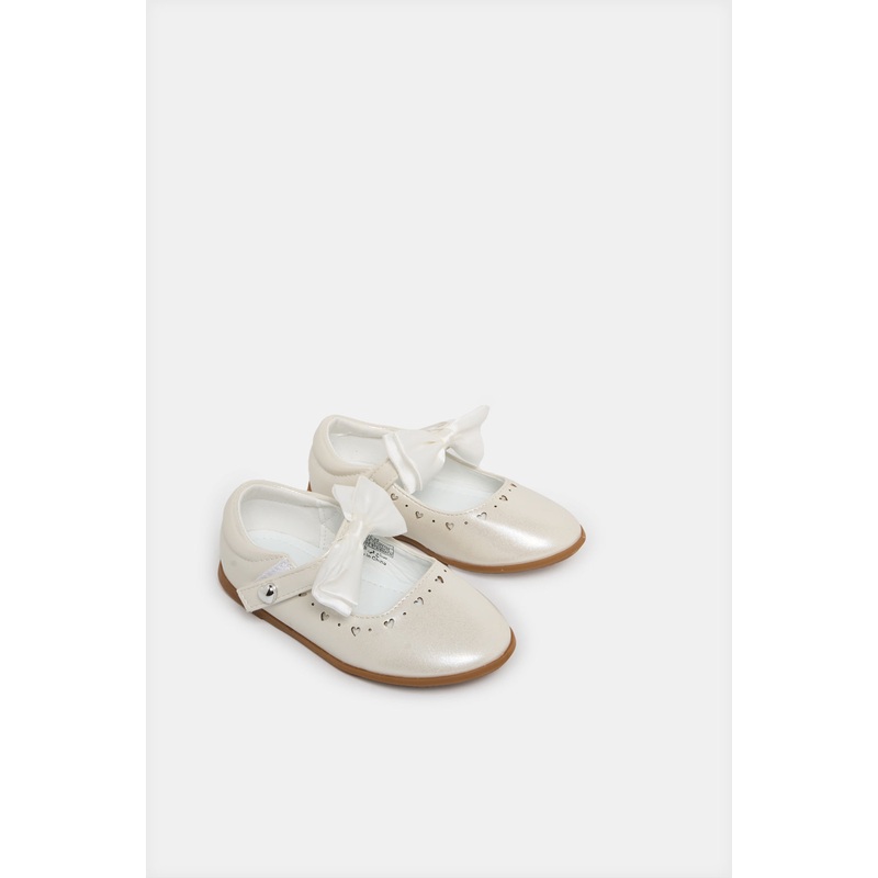 Infant Girls White Bow Ballerina