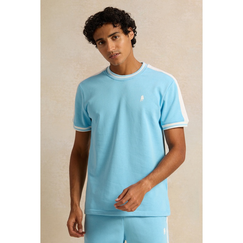 Men Blue Embroidered T-Shirt|Small|Medium|Large|X-Large|XX-Large