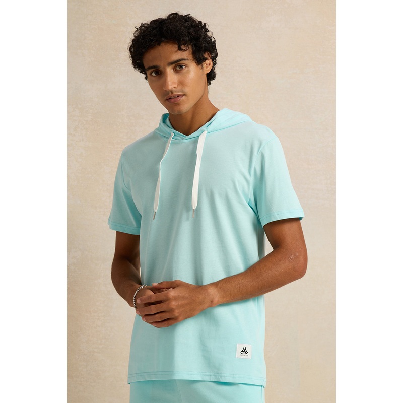 Men Blue Hooded T-Shirt|Small|Medium|Large|X-Large|XX-Large