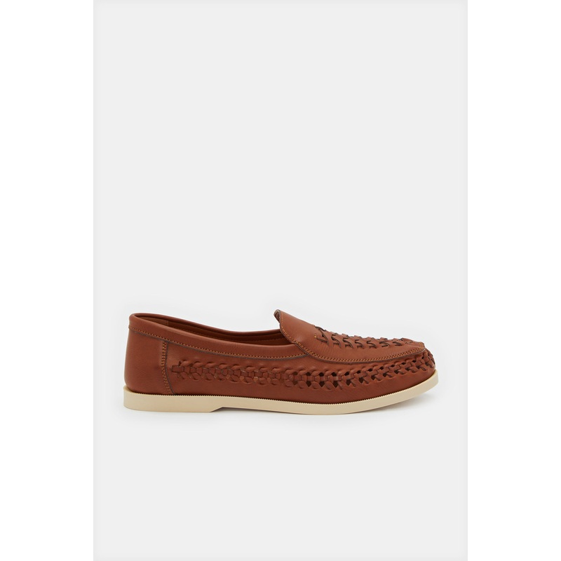 Men Brown Woven Loafer|EU40|EU41|EU42|EU43|EU44|EU45