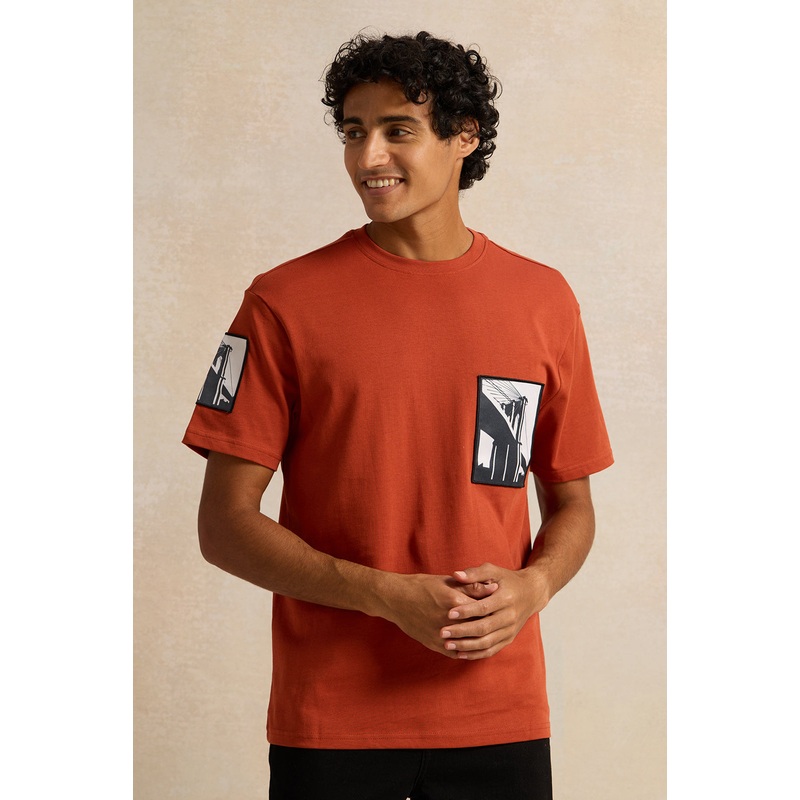 Men Red Print T-Shirt|Small|Medium|Large|X-Large|XX-Large