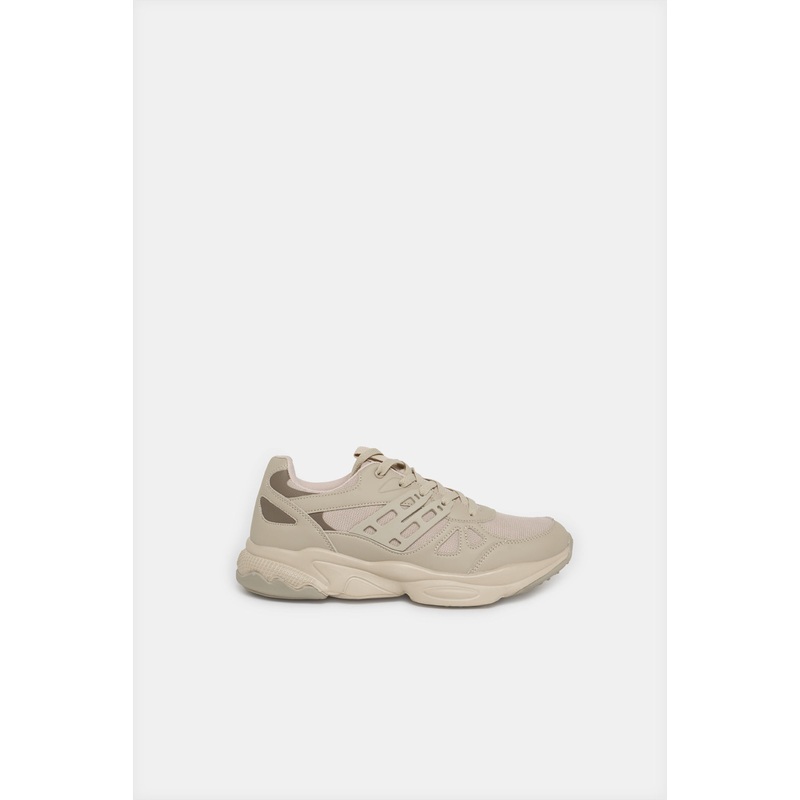 Men Taupe Rubber Chunky Sneakers