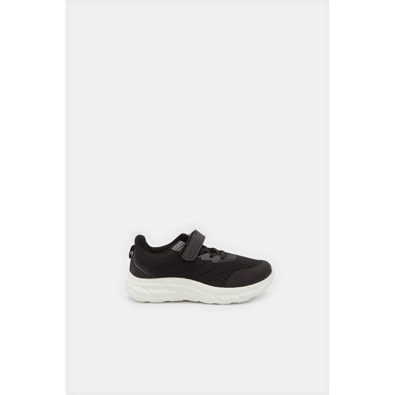 Senior Boys Black Color Block Sneakers