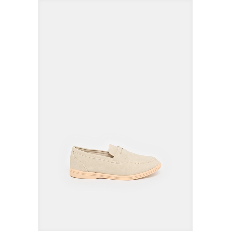 Senior Boys Ecru Penny Loafers
