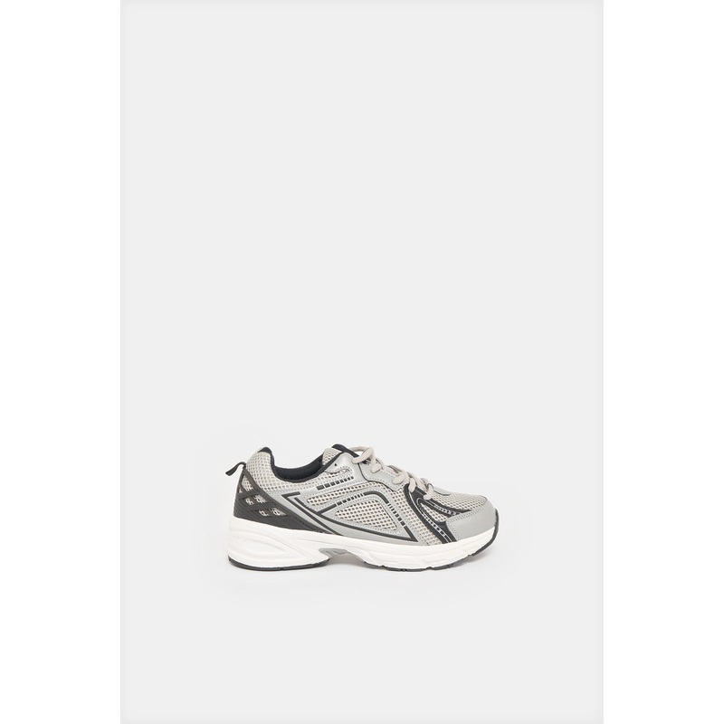 Senior Boys Grey Overlayed Trainer