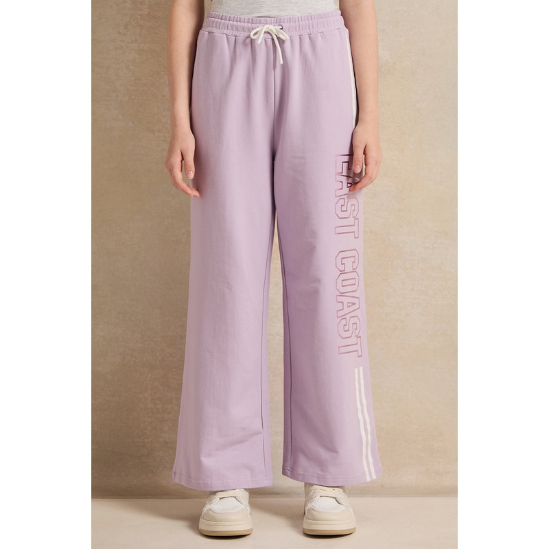 Senior Girls Purple Wide Leg Track Pants
