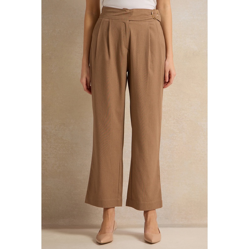 Women Brown Solid Pants|UK8|UK10|UK12|UK14|UK16|UK18