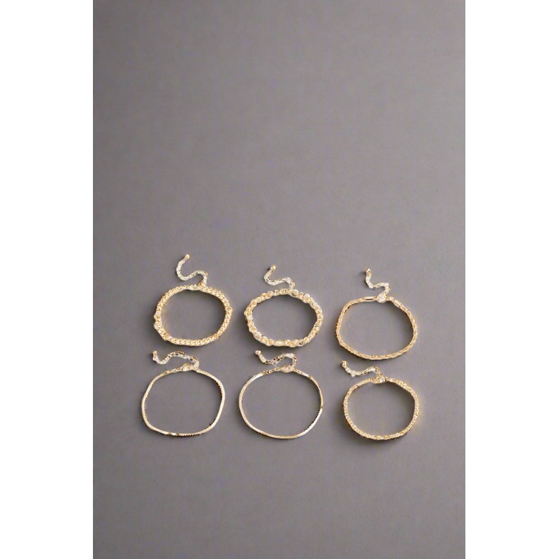 Women Gold Embellished Bracelet Set (6 Piece)