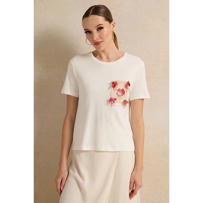 Women White Embellished Top|UK8|UK10|UK12|UK14|UK16|UK18