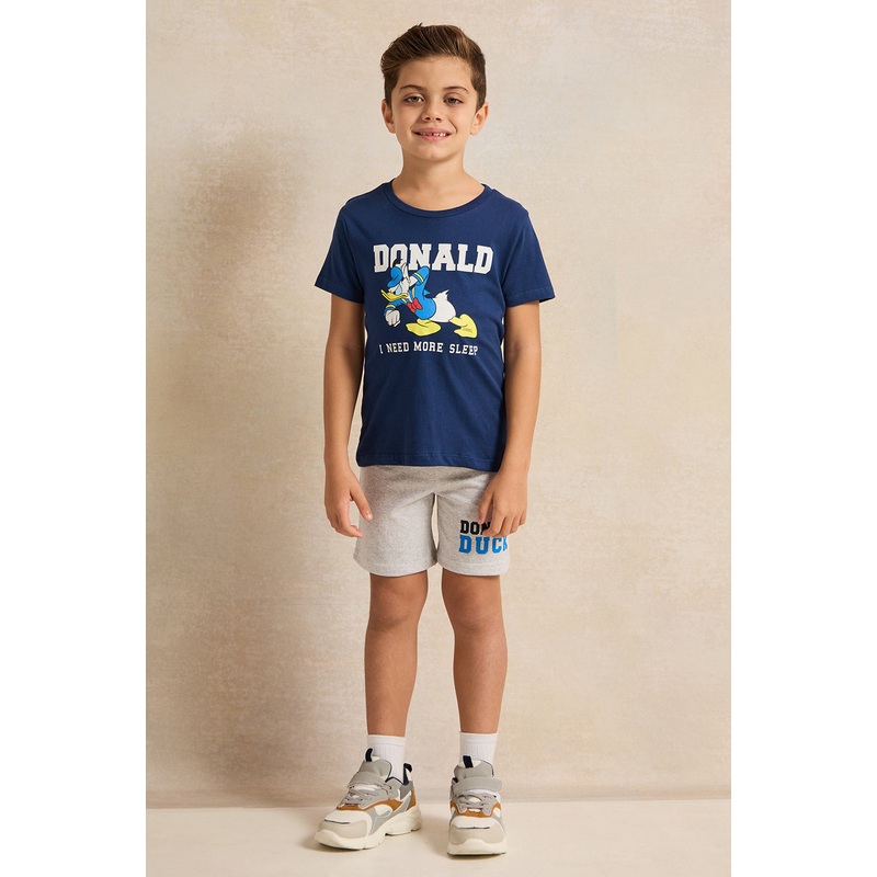 Boys Navy And Grey Donald Duck T-shirt And Short Set