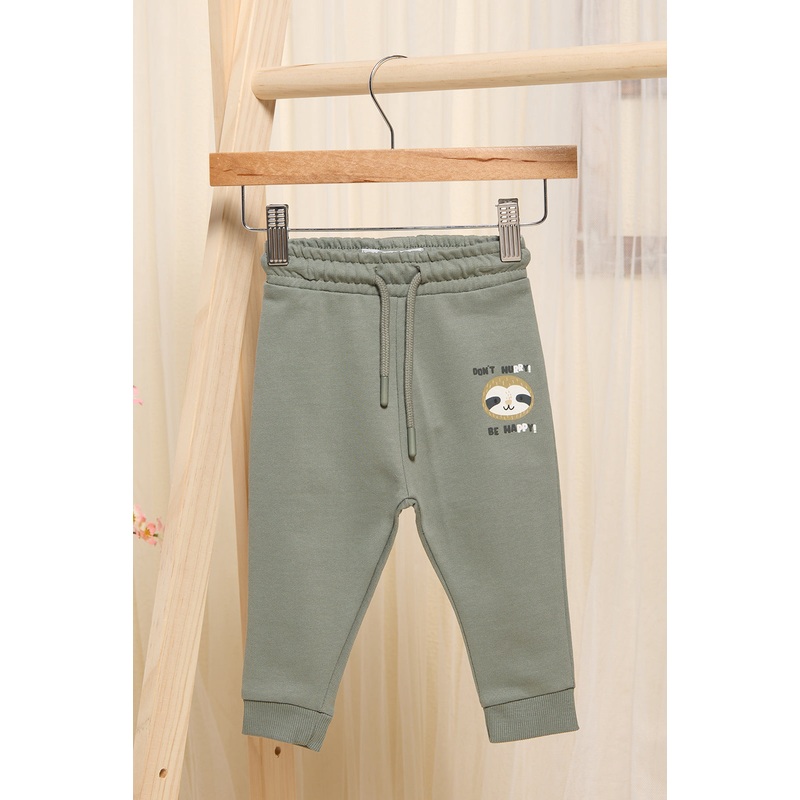 Infant Boys Mint Printed Active Pants