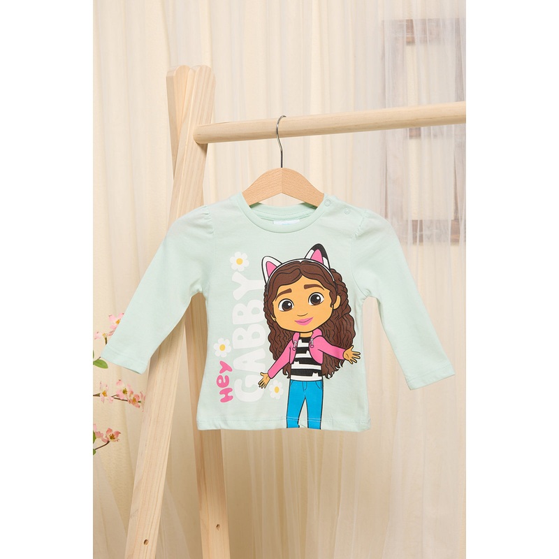 Infant Girls Mint Printed T-Shirt