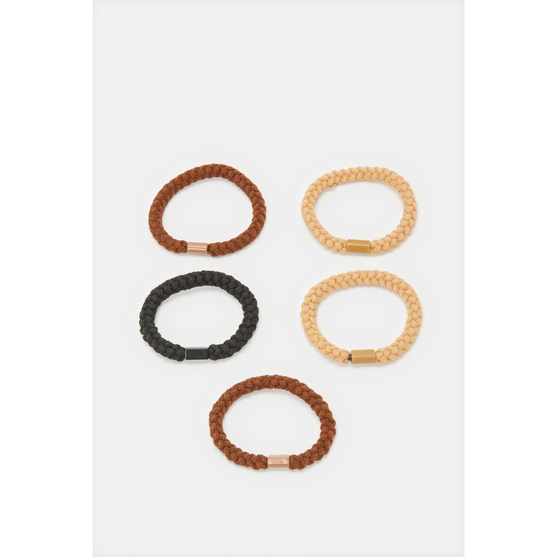 Women Assorted Plain Elastic Hair Band Set (5 Piece)