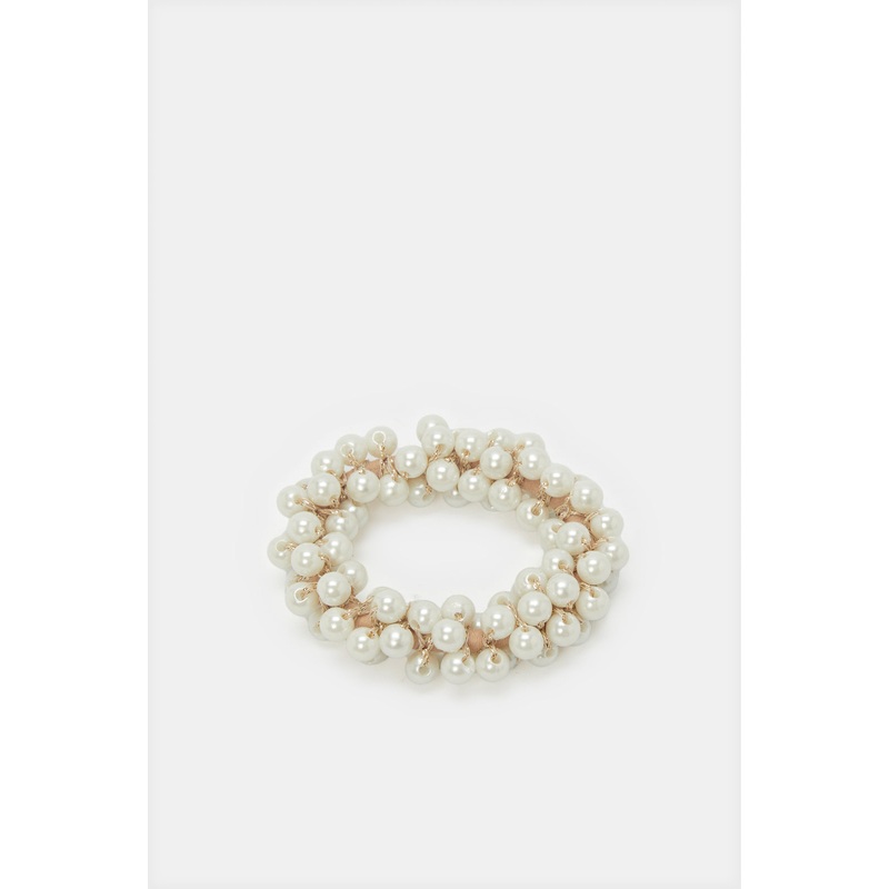 Women Beige Embellished Elastic