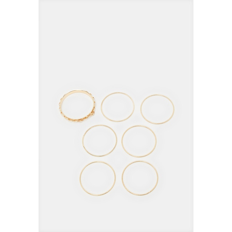 Women Gold Bangle Set (Pack of 7)