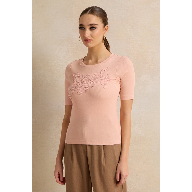 Women Pink Ribbed Top|UK8|UK10|UK12|UK14|UK16|UK18