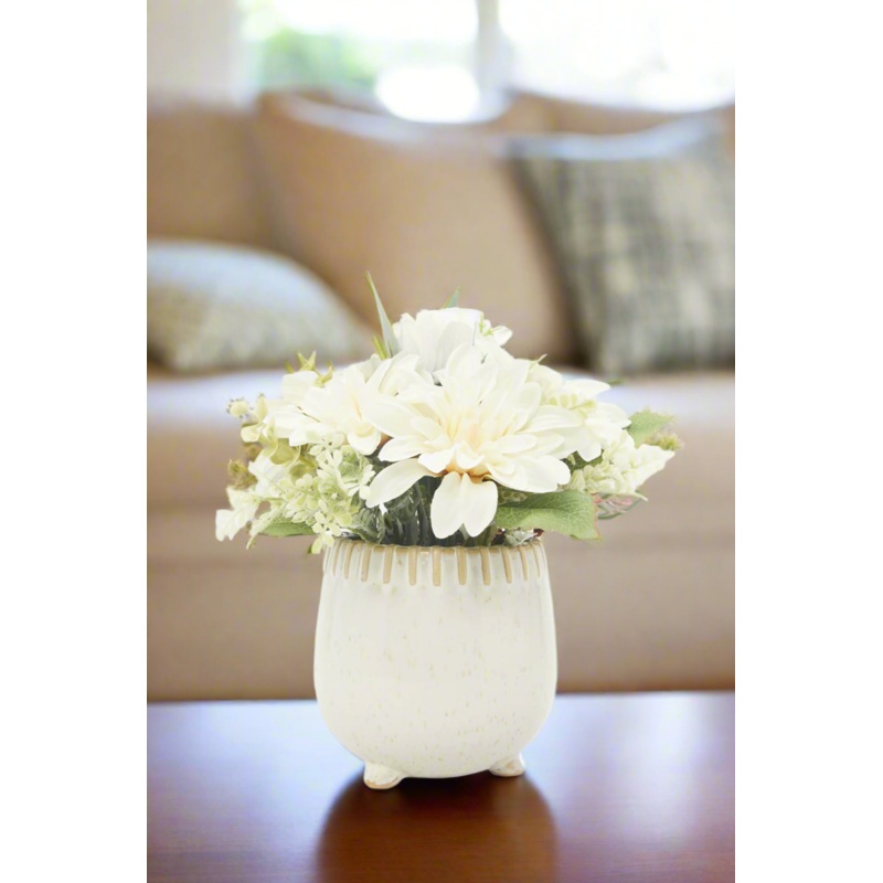 Artificial Flower In Ceramic Pot