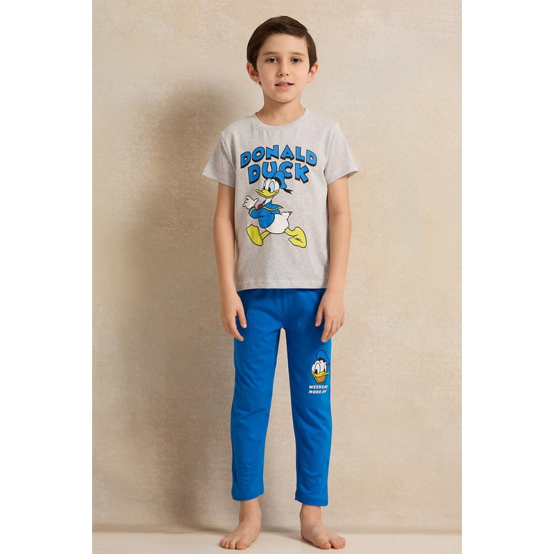 Boys Grey Avenger Print Pyjama Set (2 Piece)