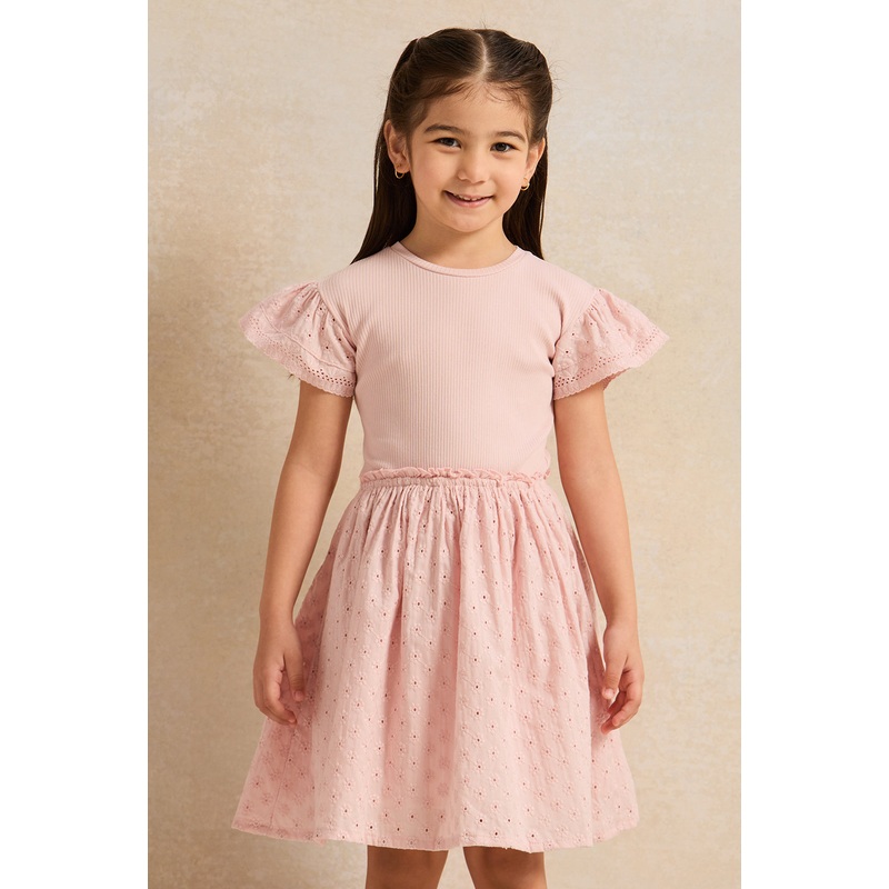 Girls Pink Embellished Dress|2-3 Years|3-4 Years|4-5 Years|5-6 Years|6-7 Years|7-8 Years