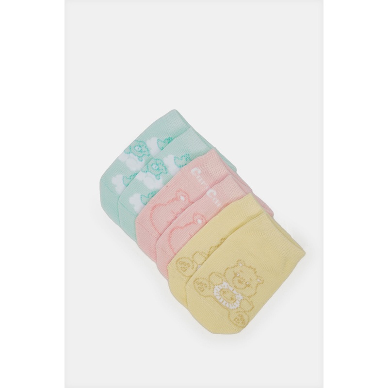 Infant Girls Assorted Gabby Character Ankle Length Socks (Pack Of 3)