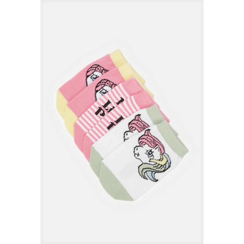 Infant Girls Assorted Mlp Character Ankle Length Socks (Pack Of 3)