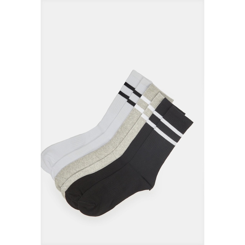 Men Assorted Rib Ankle Printed Socks Pack