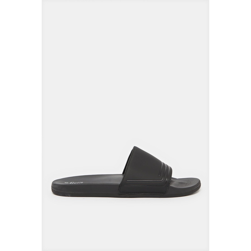 Men Black Embossed Slide|EU40|EU41|EU42|EU43|EU44|EU45