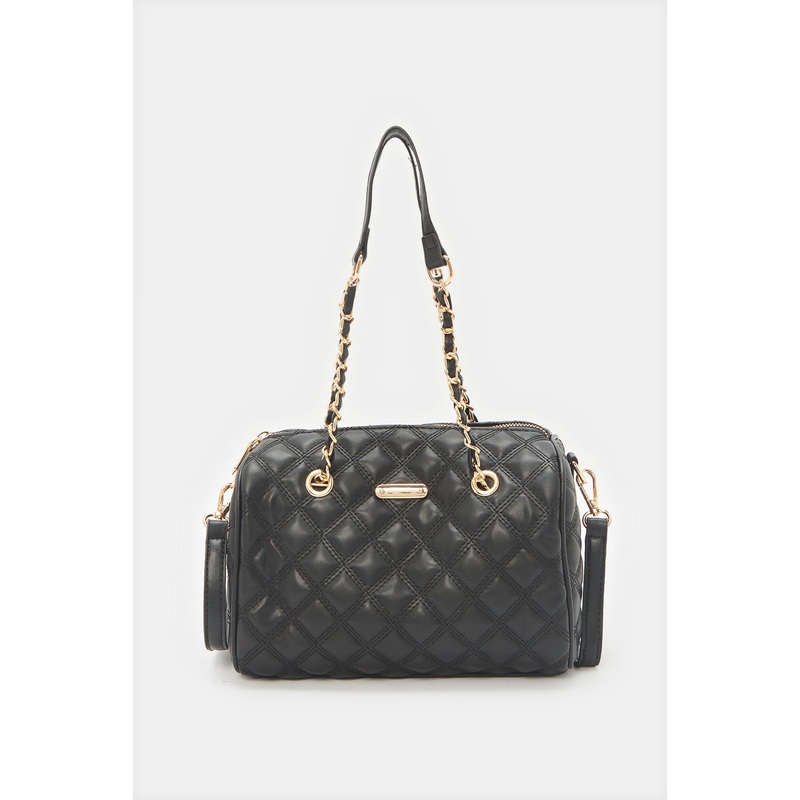 Women Black Embellished Bollin Bag