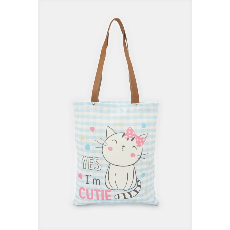Women Blue Printed Shopper