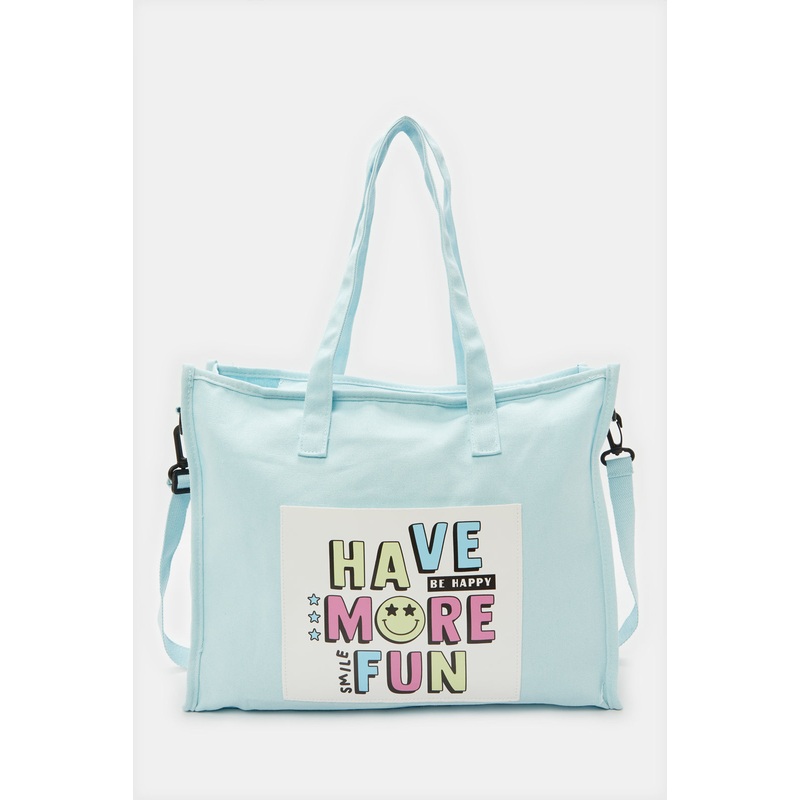 Women Blue Printed Shopper Bag