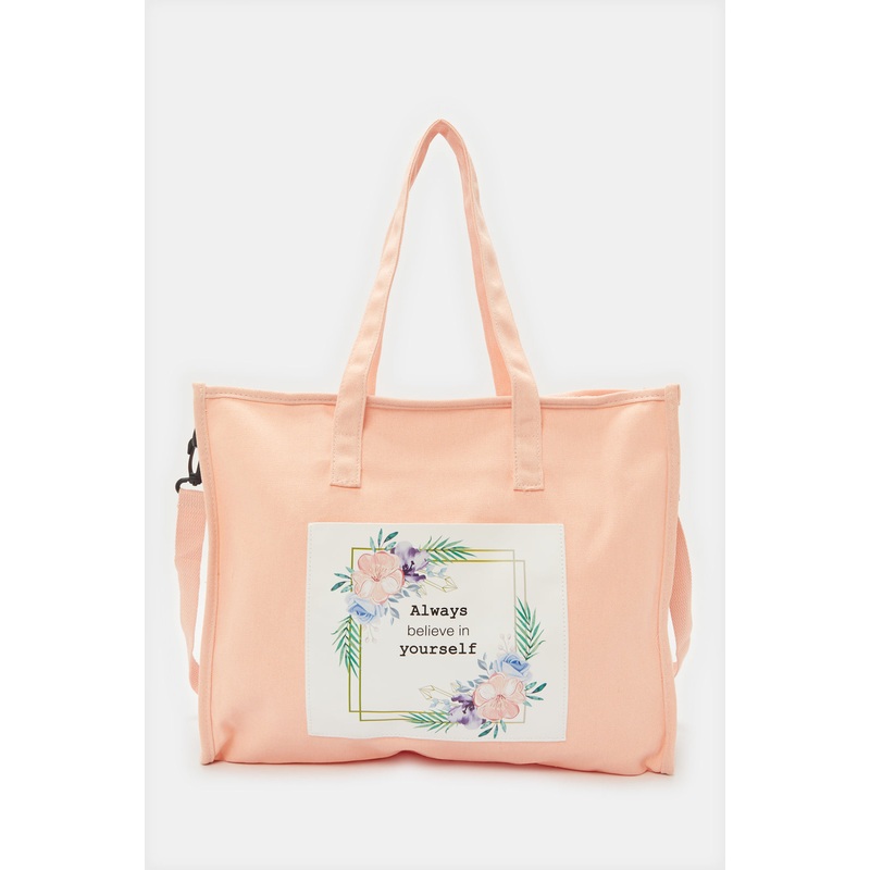 Women Pink Printed Shopper Bag