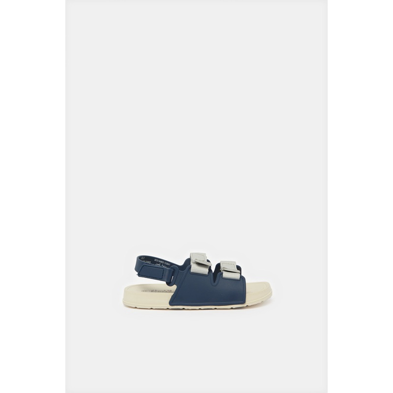 Boys Grey And Navy Molded Slide With Backstrap