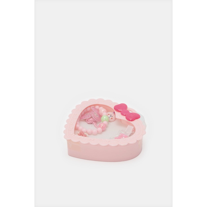 Girls Pink Embellished Accessory Set