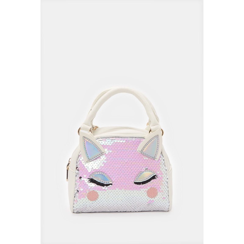 Girls White Crossbody Bag