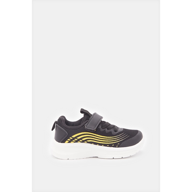 Infant Boys Black Colour Block Trainers