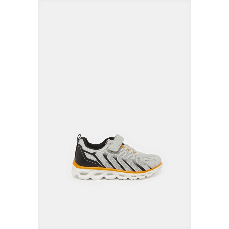 Infant Boys Grey Colour Block Trainers
