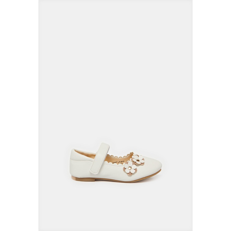 Infant Girls White Flower Ballerina