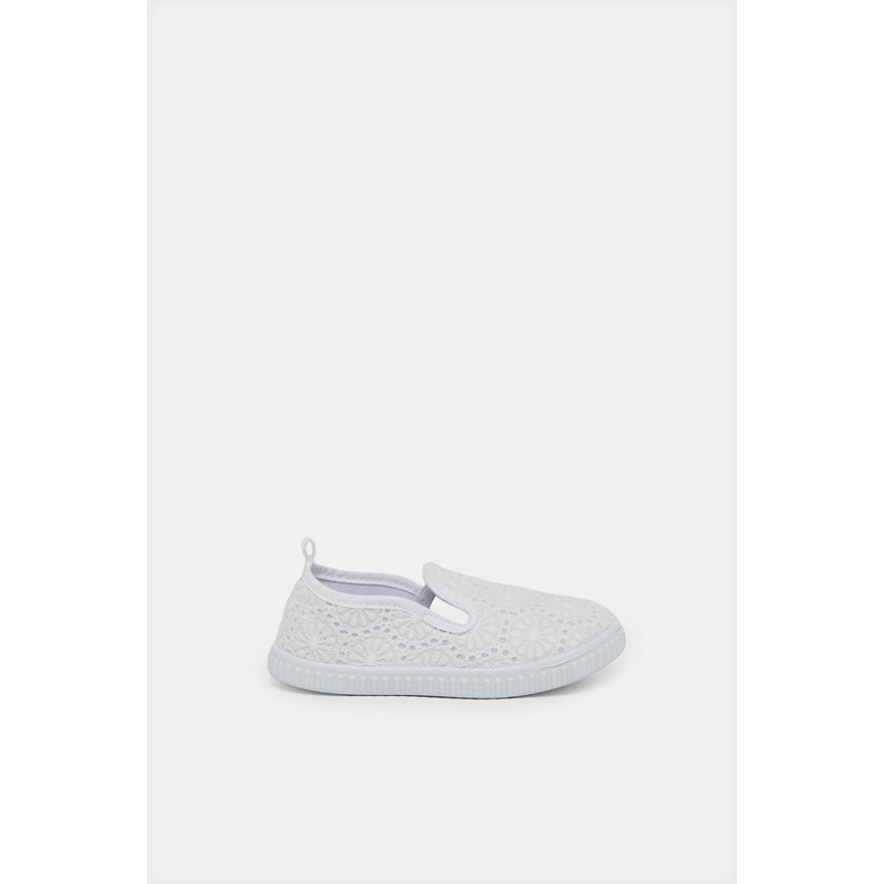 Infant Girls White Slip-On Pump