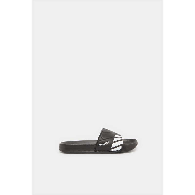 Senior Boys Black Textured Slide