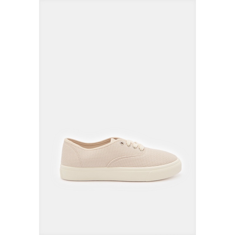 Women Beige Lace Up Sneakers|EU36|EU37|EU38|EU39|EU40|EU41