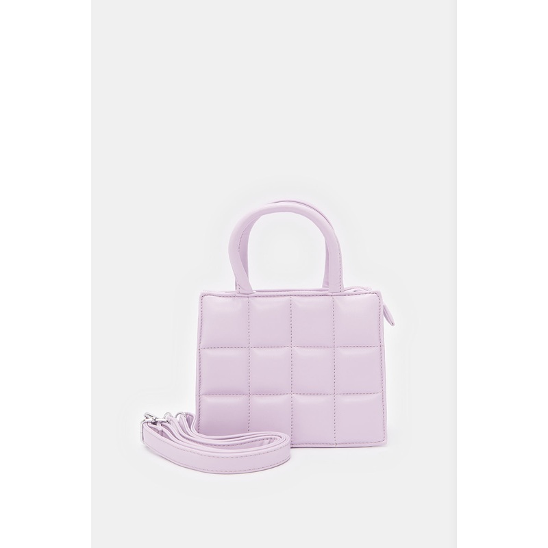 Women Lilac Textured Messenger Bag
