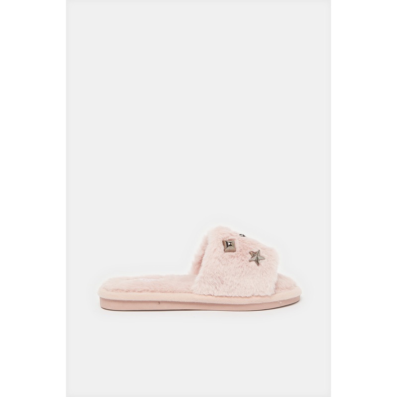 Women Pink Trim Detail Slipper