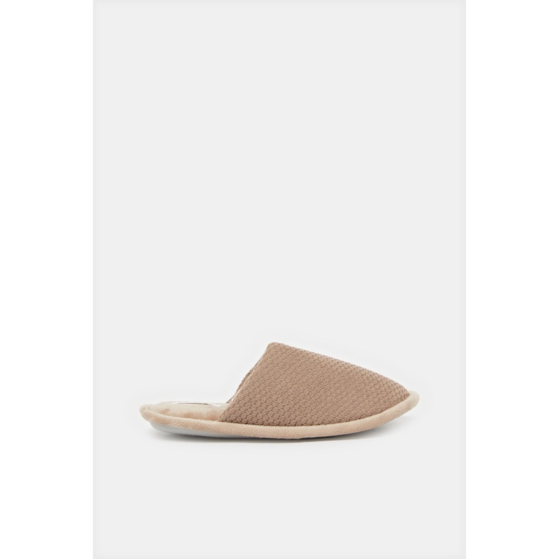 Women Taupe Closed Toe Slipper