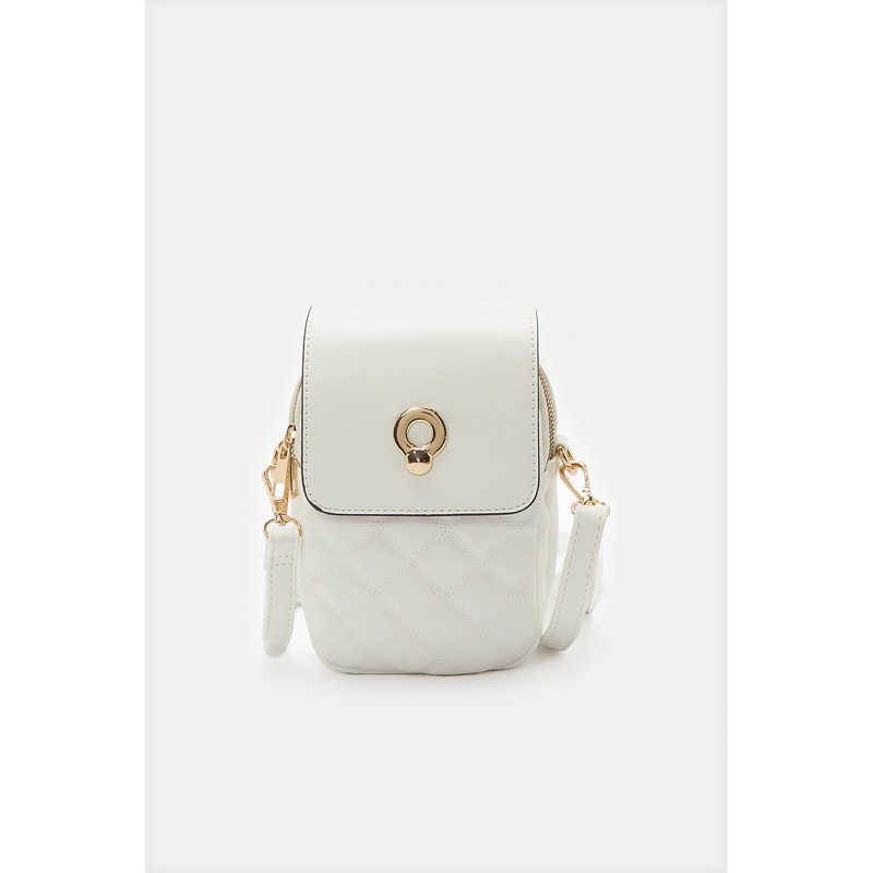 Women White Embellished Mobile Case