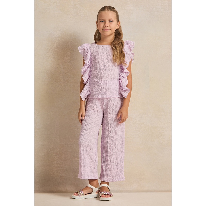 Girls Lilac Jacquard Set (2 Peice)