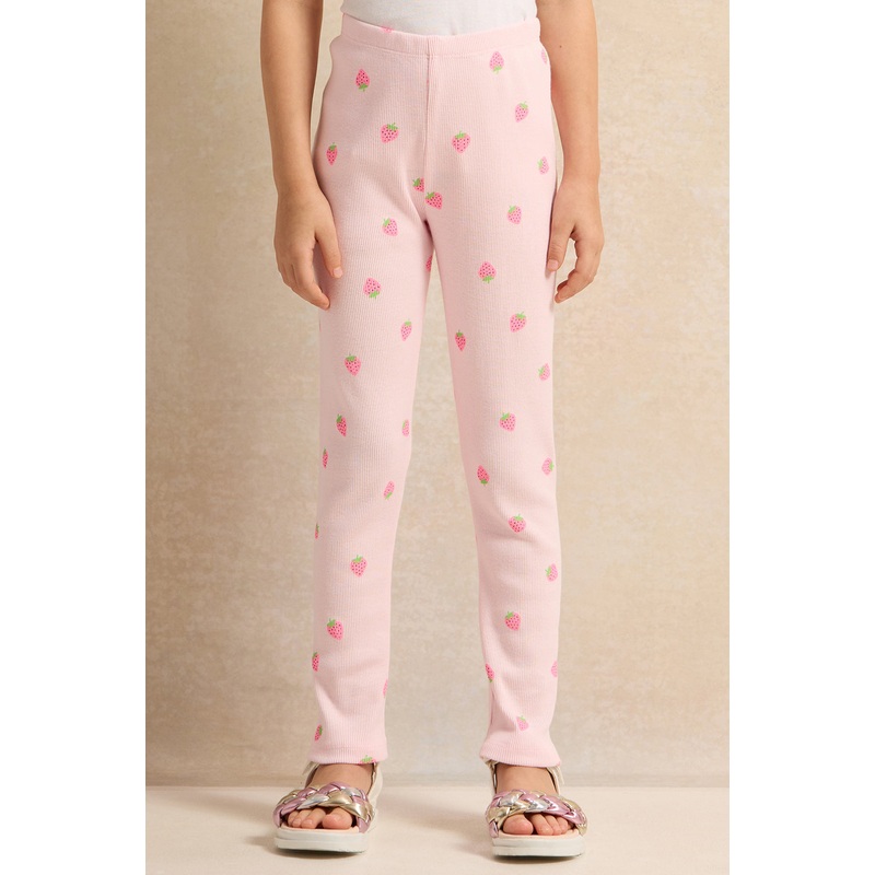 Girls Pink Printed Leggings|2-3 Years|3-4 Years|4-5 Years|5-6 Years|6-7 Years|7-8 Years