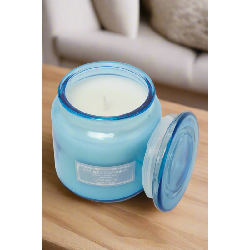 Blue Midnight Enchanters Ombre Effect Glass Jar With Lid