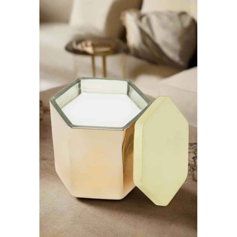 Gold Arabic Oud Scented Candle Jar With Lid